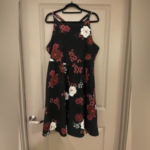 Plus size, floral skater dress size 1, torrid